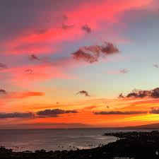 Sunset landscape with lake, clouds on red sky, silhouettes on hills and trees on coast. Pink Sky Sun Free Photo On Pixabay