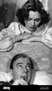 Heinz Ruehmann as Axel Roth and Hertha Feiler as Ursula Roth in the feature  film "Happiness Is the Main Thing", directed by Theo Lingen Stock Photo