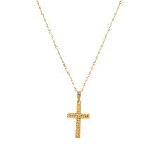 4mm 10k yellow gold miami cuban link chain mc40. Dieci 10k Gold Diamond Cut Cross Pendant With Rolo Chain 9898821 Hsn
