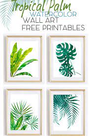 Painting images of nature don't require great drawing skills and can be one of the fast and fun things you can do with a blank canvas. Beautiful Tropical Palm Watercolor Wall Art Printables