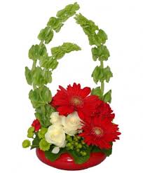 Bells of ireland and small olive branches were added to alexa's bouquet to represent both the bride and groom's respective irish and greek heritage. Blissful Bells Of Ireland Bouquet In Rising Sun Md Perfect Petals Florist Decor