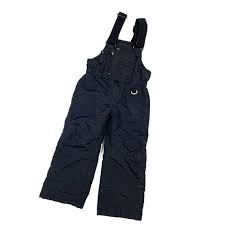 Vtg 90s Slalom Black Ski Bib Snowpants Winter Outerwear Kids Youth Small