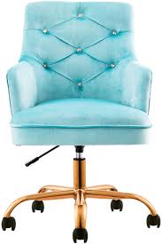 Aqua Velvet Office Chair In 2020 Office Chair Velvet Office Chair Cute Desk Chair
