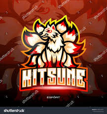 Kitsune Fox Mascot Esport Logo Design: стоковая векторная графика (без  лицензионных платежей), 1646627467 | Shutterstock