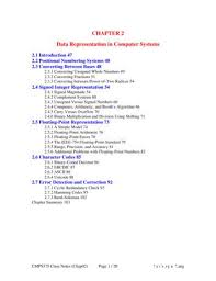 Data representation on optical media. Chapter 2 Data Representation In Computer Systems Free Download Pdf