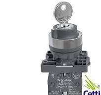 Chave Seletora 2 Posições Fixas 2NA com Chave Yale Schneider XA2EG43 -  Cetti Materiais Elétricos