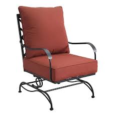 Style Selections San Terra Set Of 2 Black Metal Spring Motion Conversation Chair S With Red Slat Seat Lowes Com Metal Spring Seating Chair