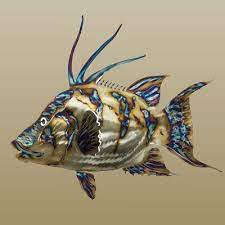 Metal Fish Art Stainless Steel Sealife Sculptures Metallic Fish Sculptures And Nautical Fish Art Fish Sculpture Fish Art Metal Fish Wall Art