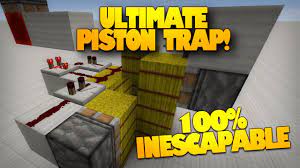 Minecraft Redstone The Best Minecraft Trap 100 Inescapable Piston Trap Minecraft Redstone Minecraft Redstone Minecraft Minecraft Tutorial
