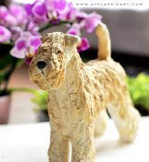 Wheaten scottie dog and his favourite ball. Irish Soft Coated Wheaten Terrier Art Apple Rain Art