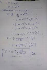 Derivative of square root of x. Calculus Find Derivative Of Y Sqrt X Sqrt X Peakd