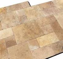 Gold gelbe Travertin Terrassenplatten für den Garten GOLDEN ...