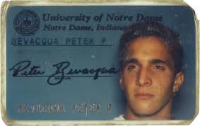 Pete Bevacqua is officially the Notre Dame Athletic Director beginning  today. Now look at that classic Student ID!