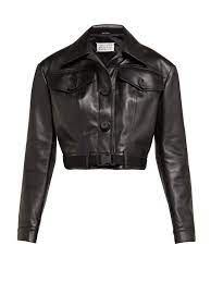Cropped Leather Jacket Maison Margiela Matchesfashion Com Uk Cropped Leather Jacket Leather Jacket Leather Jackets Women