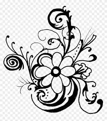 Black and white flowers and leaves. Black And White Clip Art Flowers Pictures Image Black And White Flower Clipart Free Transparent Png Clipart Images Download