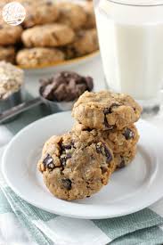Flourless Dark Chocolate Peanut Butter Oat Cookies From Akitchenaddict Best Cookie Recipes Cookie Bar Recipes Oat Cookies
