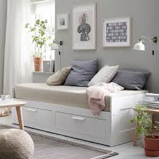 brimnes daybed frame with 2 drawers white twin ikea in 2021 day bed frame ikea daybed daybed room