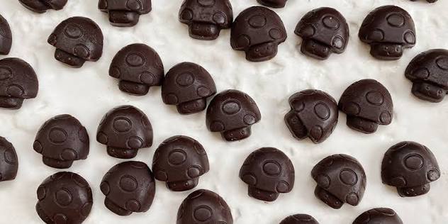 Mushroom-inspired chocolate bar packaging