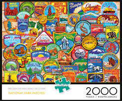 National parks puzzle buffalo games. National Park Patches 2000 Piece Jigsaw Puzzle Buffalo Games