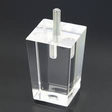 4x Clear Furniture Legs Replacement Diy Acrylic Sofa Feet Pedatal Legs Pyramid Aorivic Modern Acrylic Furniture Furniture Legs Glass Bookcase