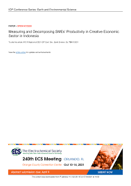 Bingung mau mulai belajar dari mana? Pdf Measuring And Decomposing Smes Productivity In Creative Economic Sector In Indonesia