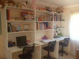 3 Station Kids Study Area Great Idea For When Kiddos Are Older Kids Study Kids Study Area Kids Homework Station