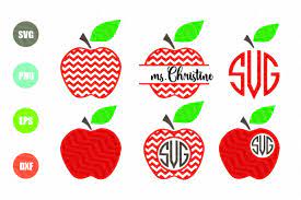Download Chevron Apple Svg Apple Monogram Svg Teacher Svg By Newsvgart Thehungryjpeg Com