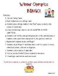 Also, see if you ca. Winter Olympics 2018 Bingo Olympic Trivia And Fact Game By Anniepants927
