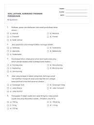 Selain itu, pertumbuhannya lambat soal: Soal Latihan Agribisnis Tanaman Perkebunan Print Quizizz