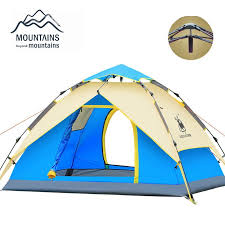 Hydraulic Automatic Windproof Waterproof Double Layer Tent 3 4 Person Tents Ultralight Outdoor Hiking Camping Tent Picnic Tents 4 Person Tent Tent Tent Camping