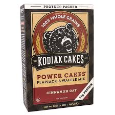 I used 1/2 c mix and 1/2 c water, mixed it up, and then added 2/3 c of mixed frozen berries (raspberries, blueberries, and strawberries), which made 3 decent sized pancakes. Kodiak Power Cakes Cinnamon Oat Pancake Mix At Natura Market