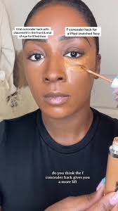 Does the F concealer Hack give you a more Snatched face? #makeup  #makeuptips #makeuptipstiktok #makeuphack