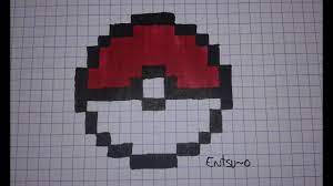 Pixel art facile comment dessiner le champignon de mario youtube. Comment Dessiner Une Pokeball Pixelise Tutoriel Pixel Art Youtube
