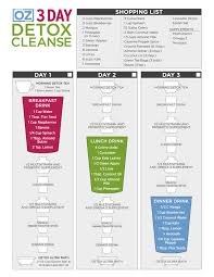 dr ozs 3 day detox cleanse one sheet the dr oz show