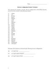 Shielding remains fairly constant across the period, however the enc increases due to increase # of valence electrons in the electron configuration. Electron Config Worksheet Solutions Name Electron Configuration Practice Worksheet On A Separate Piece On Paper Write The Electron Configurations Course Hero