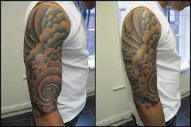 Cloud Tattoo On Half Sleeve