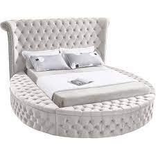 Linford tufted upholstered storage platform bed red barrel studio® size: Linford Tufted Upholstered Low Profile Platform Bed In 2021 Velvet Upholstered Bed Upholstered Storage Meridian Furniture