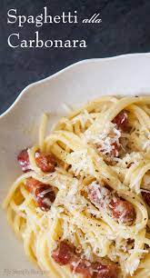 Pasta Carbonara Easy Indulgent Recipe Carbonara Pasta Pasta Dishes Pasta Carbonara Recipe