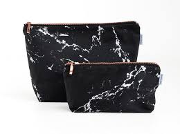 Black And Gold Makeup Bag Marble Toiletry Bag Black White Marble Rose Gold Zipper Wash Bag Make Up Bag Case Pouch With Copper Monogrammed By Renna Deluxe Toiletry Bag Marble Makeup Bag Makeup Bag