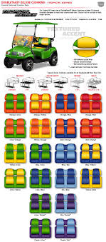 Doubletake Golf Car Tropical Deluxe Seat Cushions Golf Cart Seats Club Car Golf Cart Golf Cart Seat Covers