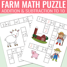Some of the sections included in this worksheet are listed below: Farm Math Puzzles Addition And Subtraction Worksheets Easy Peasy Learners