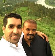 Umer Gul with His Friend Kareem