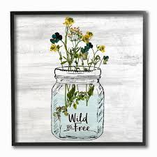 1300 x 1173 jpeg 202 кб. The Stupell Home Decor Collection 12 In X 12 In Wild And Free Yellow Flowers In A Mason Jar By Kimberly Allen Framed Wall Art Rwp 149 Fr 12x12 The Home Depot
