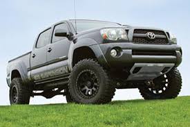 These kits will raise your truck up and allow you to put on the oversized. 6 Lift Kit For 2005 2012 Tacoma Now Available From Bds