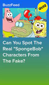 Can You Spot The Real Spongebob Characters From The Fake Spongebob Character Spongebob Squarepants