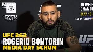Makwan amirkhani profile, mma record, pro fights and amateur fights. Ufc 262 Rogerio Bontorin Says It S Better To Take Fight Than Sit At Home After Losses Youtube