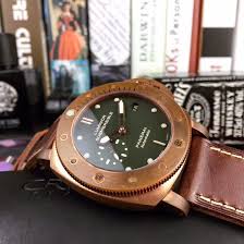 沛纳海panerai 弧型镀膜玻璃47mm 16mm 头层牛皮表带搭配原装针扣 全自动机械古铜表壳 一款来自硬汉的手表
