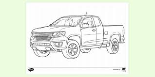 Printable coloring and activity pages are one way to keep the kids happy (or at least occupie. Pickup Truck Colouring Sheet Colouring Sheets