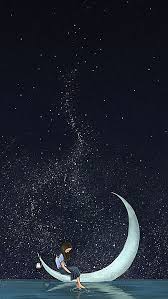 خيال فتاة القمر الخلفية space phone wallpaper space backgrounds background