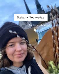Ikebana Wednesday 🤍 this week for ikebana club the theme is Asymmetrical  arrangements. Sen'ei Ikenobo, Headmaster of the Ikenobo School says “In  Ikebana, asymmetry creates movement and life. A perfectly symmetrical  arrangement